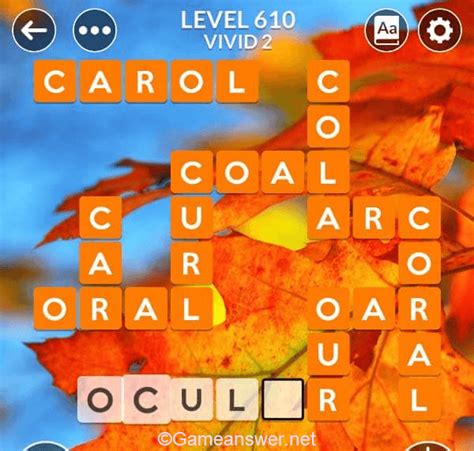 Wordscapes Level 610 Answers [ + Bonus Words ] .